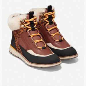 Cole Haan 4.Zerogrand Leopard Print Accent Waterproof Hikers Size 7